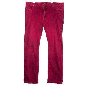 Robin’s Jean Marlon Men’s Red Straight Leg Wings Embroidered Distressed USA 44